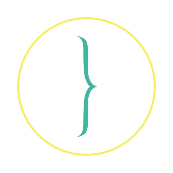 Symbole d’accolade stylisé dans un cercle